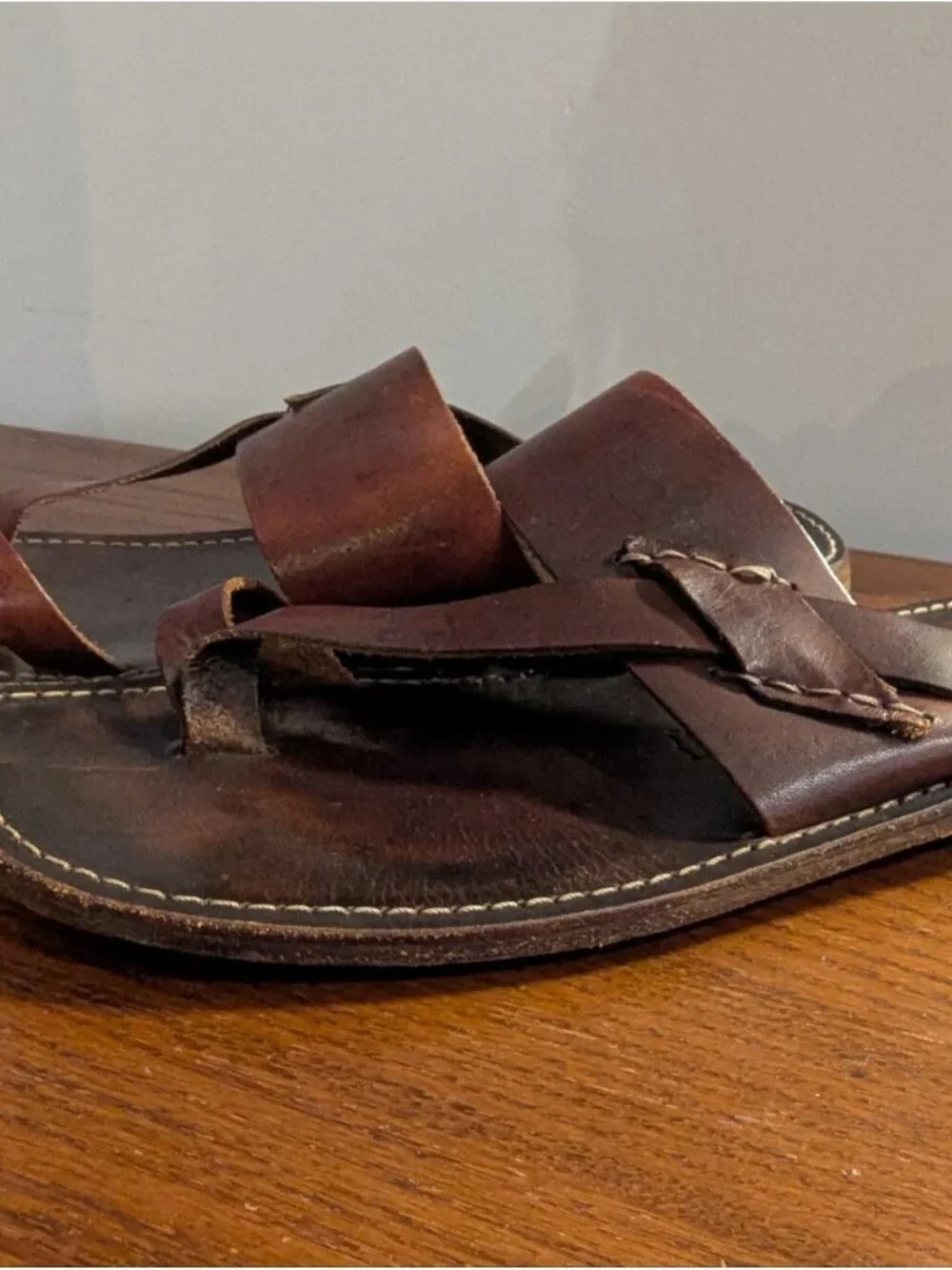 Brown's Men's Bohemian Leather Sandals Made In Italy Size 40
